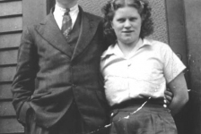 107: Leo O'Hare with his wife Bess Norman. (circa 1947) [courtesy of Della (Norman) O'Leary]  - Bess daughter of Garrett Norman &amp;amp; Bride Whelan